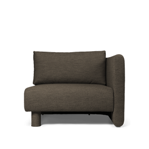 Ferm Living Dase Modul Sofá Derecho Soft Bouclé/Marrón Oscuro