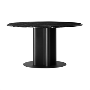Mesa de Comedor Resistente de Design By Us, Ø140, Negro y Mármol