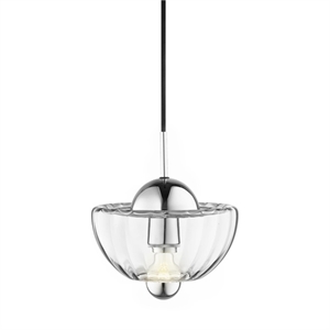 Lámpara Colgante Lotus Transparente/ Cromo Design By Us