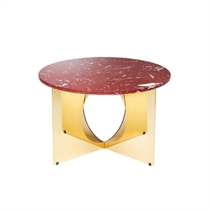 Mesa de Centro Dorada/burdeos This Is Art , Design By Us