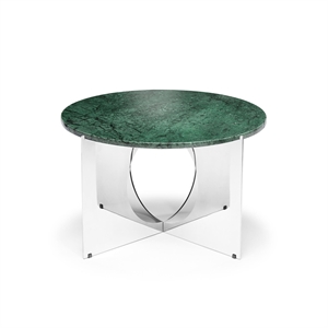 Mesa de Centro de Design By Us Artístico, Cromo y Mármol Verde.