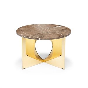 Mesa de Centro de Mármol Dorado y Gris Design By Us.
