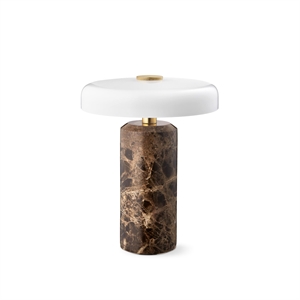 Lámpara Portátil de Viaje Design By Us en Mármol Emperador Oscuro/Ópalo Brillante
