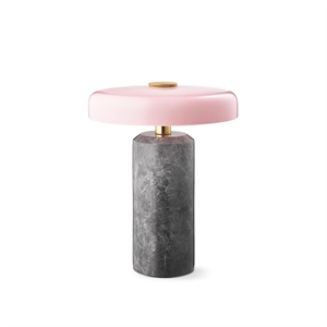 Lámpara Portátil de Viaje Design By Us, Mármol Plata y Rosa