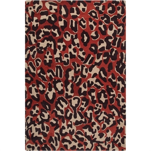 Alfombra Decotique Leopard 250x350 cm Rojo