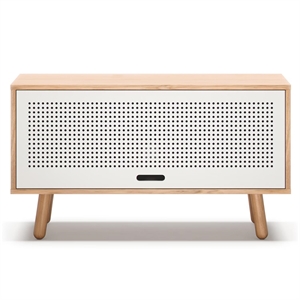 Banco de TV Departamento Ray 100 cm Roble/ Blanco