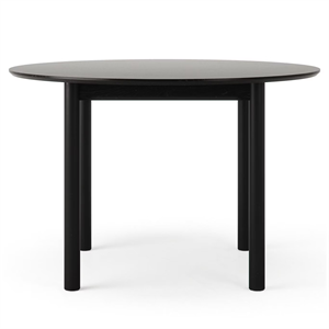 Mesa de comedor de madera de departamento Ø110 cm Negro