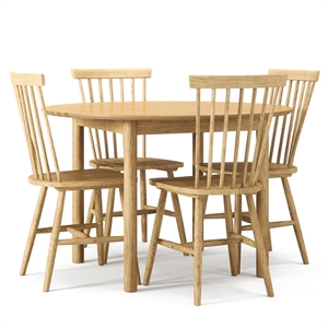 Juego de Mesa de Comedor de Madera de Roble
