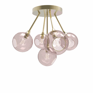 Design by Us Ballroom Molecule Ceiling lamp Pink & Gold