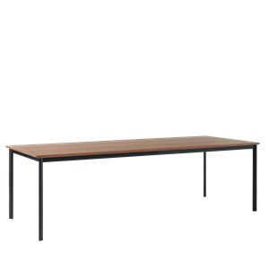 Mesa de Comedor &Tradition Drip HW117 L253 en Negro Lacado y Nuez