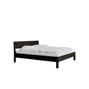 Cama Rye Sleep Owner de 150 x 200 Cm, Roble Teñido en Negro