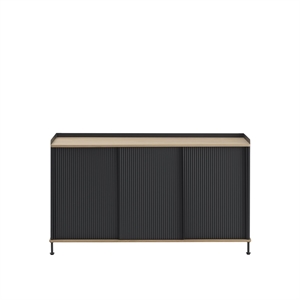 Mesa Auxiliar Muuto Enfold 148x45 Roble/ Negro Antracita