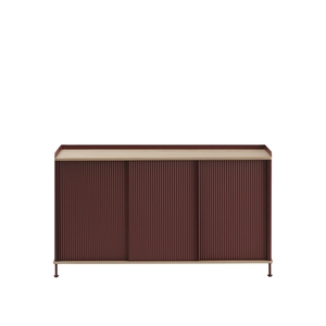 Mesa Auxiliar Muuto Enfold 148x45 Roble/Rojo Profundo