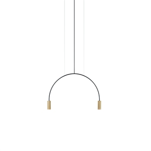 Estiluz Volta 2 Lámpara Colgante 3000K Negro/ Oro Satinado
