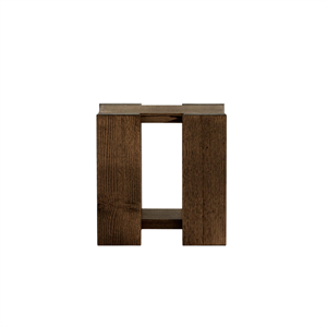 Mesa Auxiliar Rye Sleep Etagere de Roble Rojo Ahumado Mediano