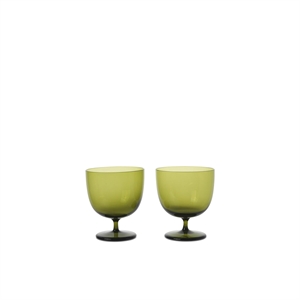 Ferm Living Host Juego de 2 Vasos de Agua Musgo