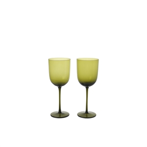 Ferm Living Host - Juego de 2 Copas de Vino Tinto , Musgo