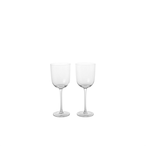 Ferm Living Host - Juego de 2 Copas de Vino Blanco , Transparente