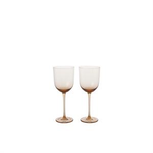 Ferm Living Host - Juego de 2 Copas de Vino Blanco, Color Rubor