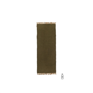 Ferm Living Alfombra Block 200x80 cm Oliva/Natural