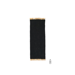 Ferm Living Block Alfombra de Pasillo 200x80 cm Negro/ Natural