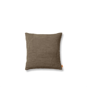 Ferm Living Cojín Darn 50x50 cm Oscuro/Taupe