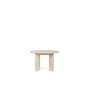 Ferm Living Mesa De Comedor Redonda Bevel Ø117 Blanco/ Haya