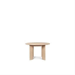 Ferm Living Mesa De Comedor Redonda Bevel Ø117 Blanco/ Roble