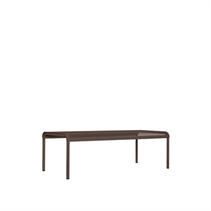 Mesa de Jardín Baja Dapple de Ferm Living, 114 x 57, Color Chocolate Oscuro