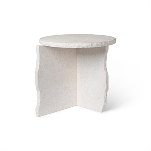 Ferm Living Mesa de Centro Mineral Escultural Mármol Bianco Curia