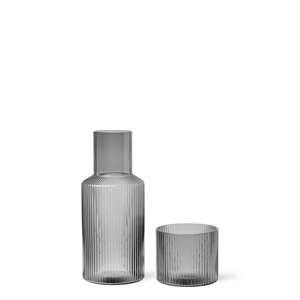 Ferm Living Decantador Ripple Pequeño Set Ahumado