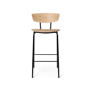 Ferm Living Taburete de Bar Herman Bajo Roble