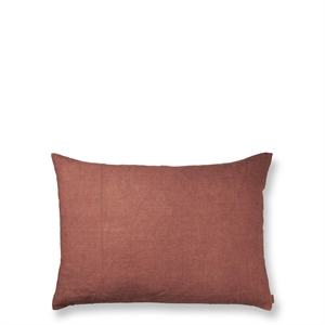 Ferm Living Almohada Grande de Lino Pesado Rojo Baya