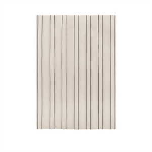 Colcha Doble de Sarga Ferm Living Marfil/ Negro