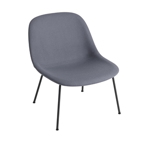 Sillón Muuto de Fibra con Base de Tubo Tapizado Divina 154/ Negro