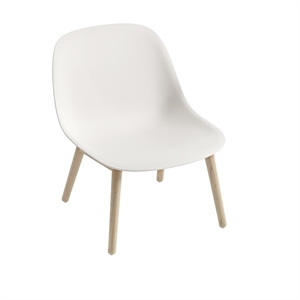 Sillón Muuto de Fibra con Base de Madera Blanco/Roble