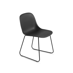 Silla de Comedor Muuto de Fibra con Base Patín Negro