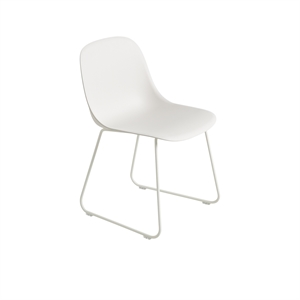 Silla de Comedor Muuto de Fibra con Base Blanco