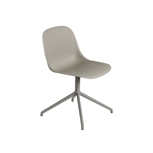 Silla de Comedor Muuto de Fibra con Base Giratoria Gris