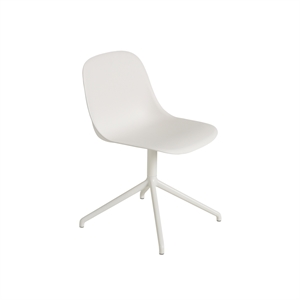 Silla de Comedor Muuto de Fibra con Base Giratoria Blanco