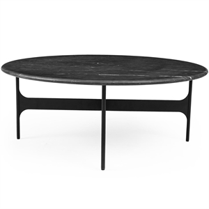 Mesa de Centro Wendelbo Floema Ø85 Negro Nero Marquina