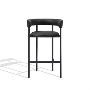 Møbel Copenhagen Font Taburete de Bar con Reposabrazos 75 cm Dunes Antracita/ Estructura Negro