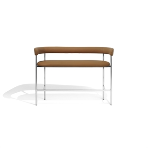 Møbel Copenhagen Sofá Bar Font 75 cm Dunes Cuero Coñac/estructura de Acero Pulido