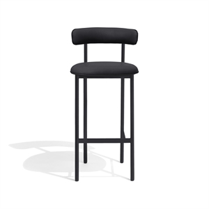 Møbel Copenhagen Font Taburete de Bar 75 cm Dunes Cuero Antracita/ Estructura Negro