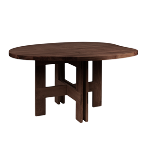 Mesa de Comedor Frama Farmhouse con Caballetes de Roble Oscuro