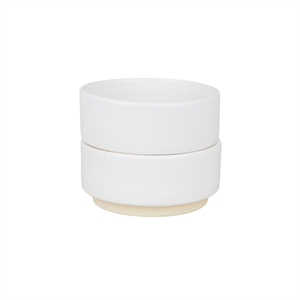 Juego de 2 Cuencos de Cerámica Frama Otto, Tamaño Mediano , Blanco