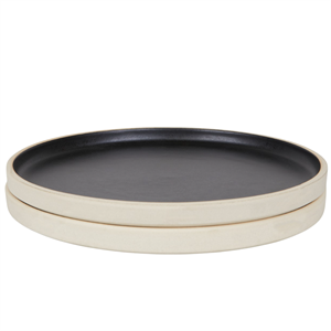 Juego de 2 Platos de Cerámica Frama Otto Grande, Negro