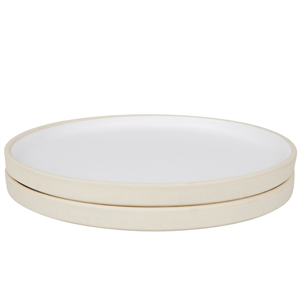 Juego de 2 Platos de Cerámica Frama Otto Grande, Blanco