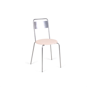 Silla de Comedor Frama Petit Rond de Acero Inoxidable y Cuero