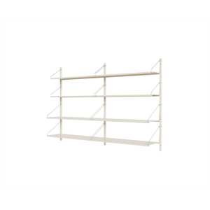 Estantería Frama de Doble Sección, 108,4 x 80 cm , Blanco Cálido